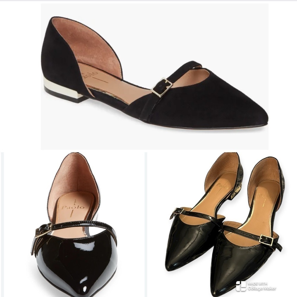 Linea Paola Demi d’Orsay leather flats